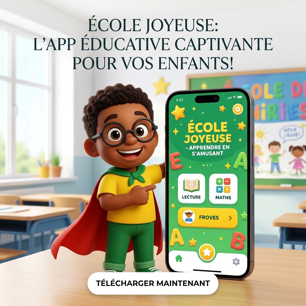 École Joyeuse - Mascotte avec l'application